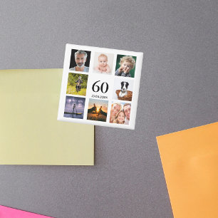 60:e födelsedagsfestens fotokollage magnet