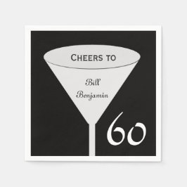 60:e Födelsedagsfestens Pappra servetter