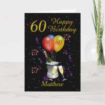 60:e födelsedagsfirandet Black Guld Card
