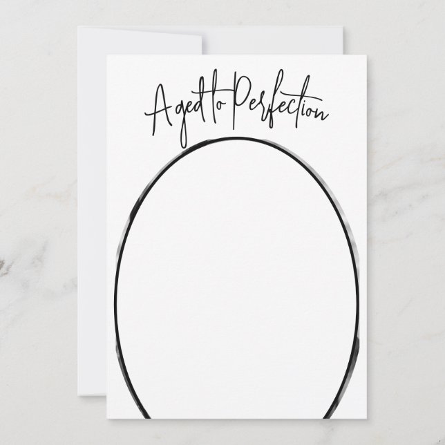 60:e födelsedagsfoto av modern modern Snyggt Inbjudningar (Baksida)