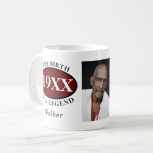 60:e födelsedagsfotomall födelse av en förklaring kaffemugg