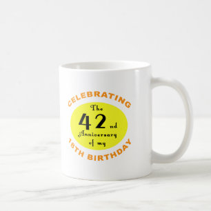 60:e födelsedagsgag-gåva kaffemugg
