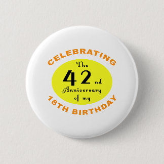 60:e födelsedagsgag-gåva knapp