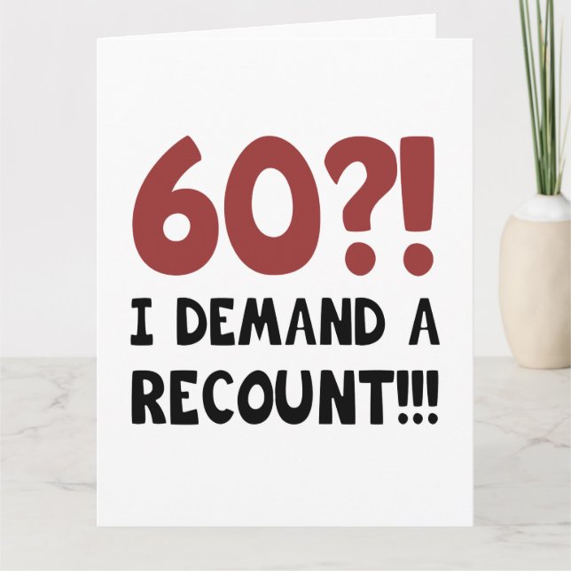 60:e födelsedagsgag-gåva kort (Framsida)