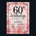 60:e födelsedagsinbjudan Red Glitter Inbjudningar<br><div class="desc">60:e födelsedagsinbjudan med Red String Ljus med Red Glitter-bakgrund. Red Birthday. Vuxen födelsedag. Manar eller Women Bday Inbjudan. 13:e 15:e 16:e 18:e 20:e 30:e 40:e 60:e 70:e 80:e 90:e 100:e, oavsett ålder. Om du vill göra ytterligare anpassningar klickar du på knappen Anpassa och användor verktygen som är utformat för att...</div>