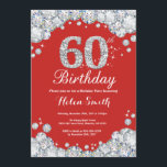 60:e födelsedagsinbjudan Red och Silver Diamond Inbjudningar<br><div class="desc">60:e födelsedagsinbjudan. Röd och Silver Rhinestone Diamond. Elegant Birthday Bash inbjudan. Vuxen Birthday. Kvinnor på födelsedagen. Manar födelsedag. Om du vill göra ytterligare anpassningar klickar du på knappen "Anpassa" och användor verktyg som är utformat för att ändra mallen.</div>