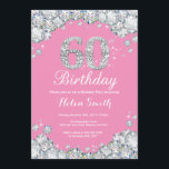 60:e födelsedagsinbjudan Rosa och Silver Diamond Inbjudningar<br><div class="desc">60:e födelsedagsinbjudan. Rosa och Silver Rhinestone Diamond. Elegant Birthday Bash inbjudan. Vuxen Birthday. Kvinnor på födelsedagen. Manar födelsedag. Om du vill göra ytterligare anpassningar klickar du på knappen "Anpassa" och användor verktyg som är utformat för att ändra mallen.</div>