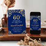 60:e födelsedagsinbjudan till elegantens flottblåt inbjudningar<br><div class="desc">Lägg till lite elegans till din speciella dag med vår Elegant Navy Blue och Guld Birthday-inbjudan. Med guldkonfetti på en rik marin blå bakgrund är det perfektens val att ange tonen för firande. Anpassa informationen och visa händelsen. Beställ din i dag!</div>