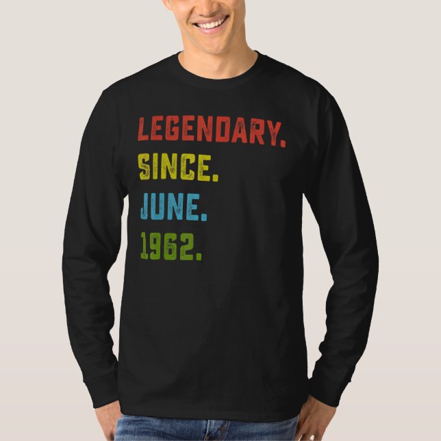 60:e födelsedagskalender Sedan juni 1962 60 år T Shirt (Framsida)