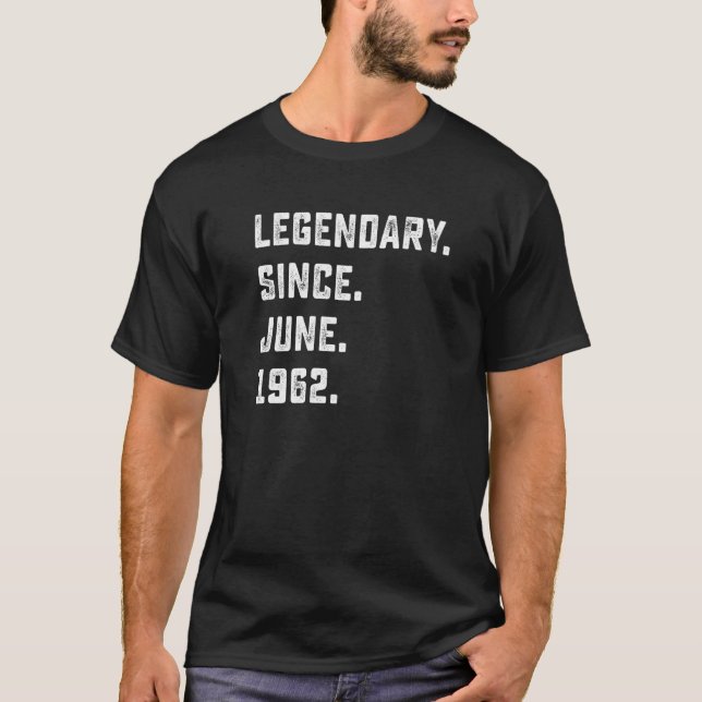 60:e födelsedagskalender Sedan juni 1962 60 år T Shirt (Framsida)