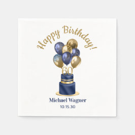 60:e födelsedagskalkningen Ballonkummel Pappersservett