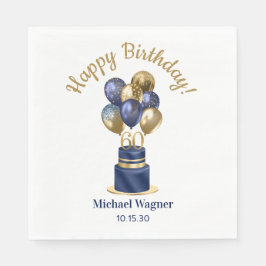 60:e födelsedagskalkningen Ballonkummel Pappersservett