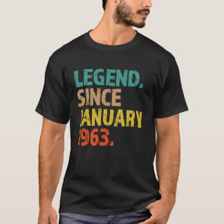 60:e födelsedagslätten sedan januari 1963 60 år O T Shirt