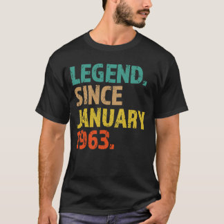 60:e födelsedagslätten sedan januari 1963 60 år O T Shirt