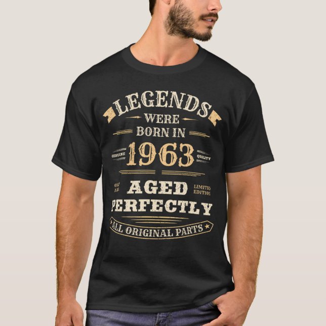 60:e födelsedagsleden, född 1963 60 år gammal t shirt (Framsida)