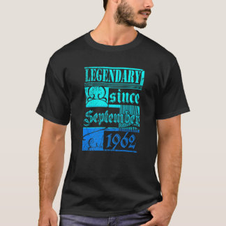 60:e födelsedagslegendary sedan september 1962 Vin T Shirt