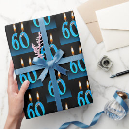 60:e födelsedagsljus med Eyebollar Presentpapper