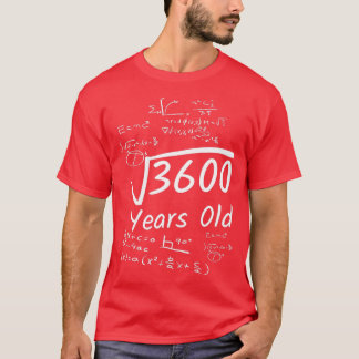 60:e födelsedagsmat 3600 Årets gamla kvadratrot T Shirt