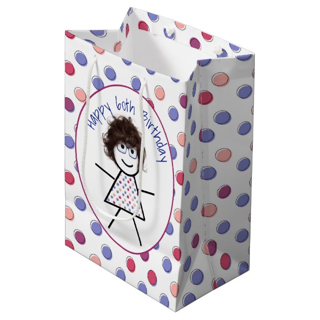 60:e födelsedagspennflickan på Polka dots (Framsidan Vinklad)