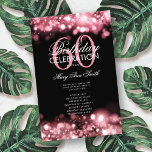 60:e födelsedagsprogrammet Glam Ljus Ro Guld Menu Flygblad<br><div class="desc">Elegantens "Födelsedagsfest Program"-design med Sparkles & Ljus i Ro Guld med anpassningsbar.</div>