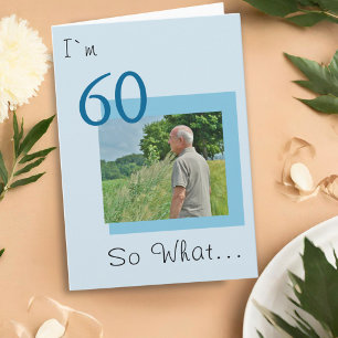 60:e födelsedagsprogrammet Lustigt foto Kort