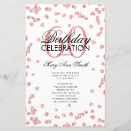 60:e födelsedagsprogrammet Ro Guld Glitter w/Menu