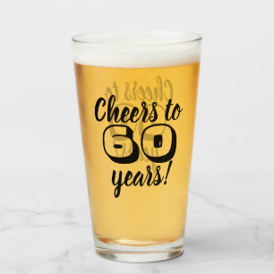 60:e födelsedagstjuren till 60 år öl/dryck glaskopp