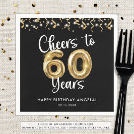 60:e födelsedagstjuren till 60 års Anpassningsbar  Pappersservett