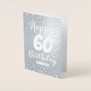60:e Grattis på födelsedagen-Anpassningsbarnas olj Folierat Kort