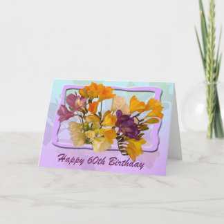 60:e Grattis på födelsedagen-kortet - Freesias Kort