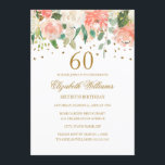 60:e inbjudan till peach-Blommigten Guld<br><div class="desc">Mer blommigt inbjudningskort för möhippa i Little Bayleigh-affären!</div>