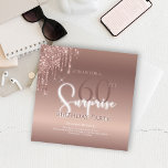60:e överraskande Glitter Rosa Födelsedagsfest Inbjudningar<br><div class="desc">Firar stort med den glamorösa inbjudan till glitter-födelsedag!</div>