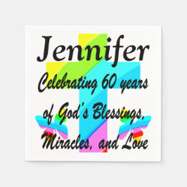 60:E PERSONLIGEN CHRISTIAN RAINBOW KOR NAPKINS PAPPERSSERVETT