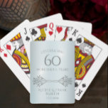 60:e Personligen för Snyggt- med diamantårsdag Casinokort<br><div class="desc">Skapa en roligt och en meningsfull nyckelroll med den här eleganten, snyggten på spelkort. Anpassa denna vackra keepy med par namn och bröllop-årsdagen. Modern grått silver-skript på en unik diamantbakgrund som säger "firande av 60 underbara år" kan redigeras till valfritt nummer för ytterligare ett år. Anpassa den här kortsamlingen för...</div>