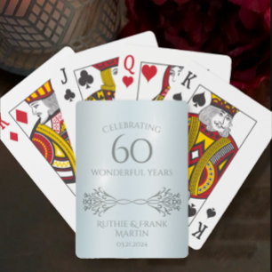 60:e Personligen för Snyggt- med diamantårsdag Casinokort