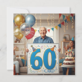 60:e roliga morfar med giant-födelsedagskort
