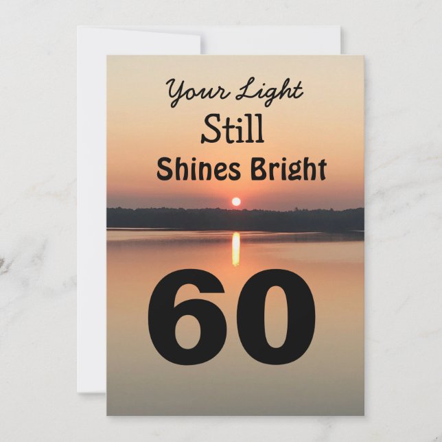 60:e Shine Bright Birthday Sunrise Black Guld (Framsida)