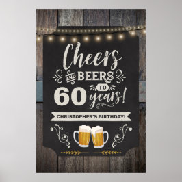 60:e välkomstsignalen för Cheers & Öl 20 x 30 Poster