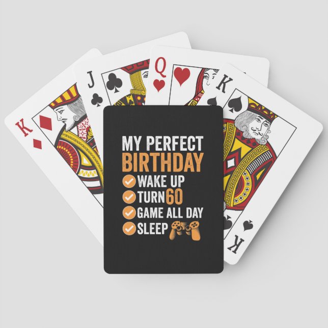 60:e varvet 60 Min perfekta födelsedagsgaming Casinokort (Baksidan)