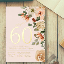 60:e Vintagens Blommigt Peach