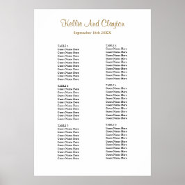 60 enkelt sittdiagram för Bröllop Poster