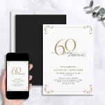 60 & Fabulous Black White & Guld Birthday Inbjudningar<br><div class="desc">Det är din speciella 60-årsdag, och det är dags att fira! Vill du kasta den bästa basen i stan? Se till att det börjar med det högsta av stil med denna 60-& Fabulous Black, White & Guld Calligraphy Birthday-inbjudan. Det kommer säkert att ange tonen för ett glamoröst firande. Denna vackra...</div>