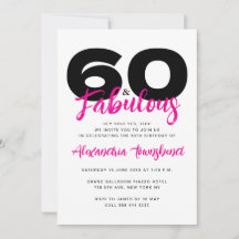 60 & Fantastisk Fet Feminint 60-årsfirande
