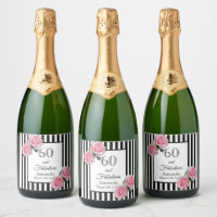 60 fantastiska rosa blommigt svart rand monogram