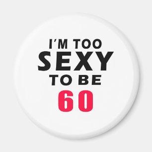 60 födelsedagdesigner magnet