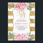 60 Födelsedagsfester - Blommigt Guld - Glam Inbjudningar<br><div class="desc">Blommigt Överraskande 60:e födelsedagsinbjudan - Glam Guld Glitter - 60 och Fabulous Firande mall</div>