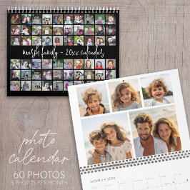 60 Foto - Anpassningsbar Modern Familjemall - 2023 Kalender