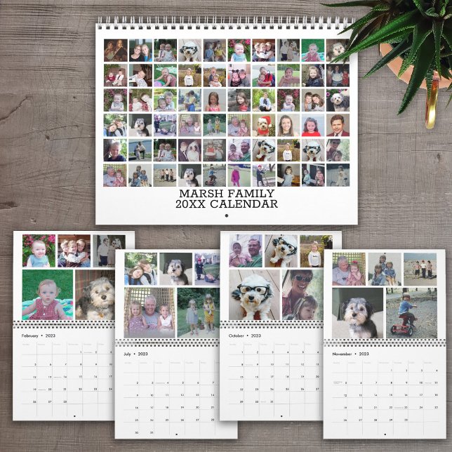 60 Foto Anpassningsbar Modern Family Collage - 202 Kalender (Skapare uppladdad)