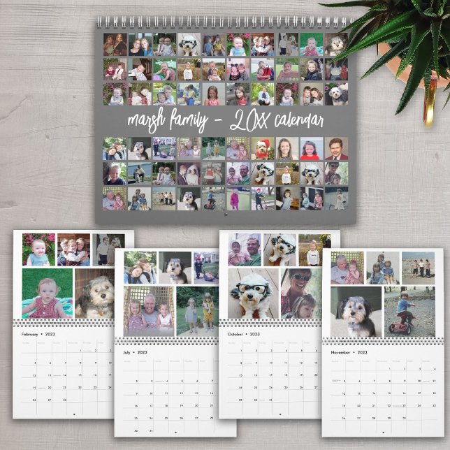 60 Foto - Anpassningsbar Modern Family Template Gr Kalender (Skapare uppladdad)