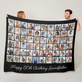 60 Fotokollage Lägg till alla Namn- och åldersdaga Fleecefilt